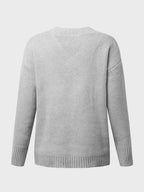 V-neck Long Sleeve Knit Top (13)