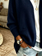 Open Front Knit Cardigan Pockets (9)