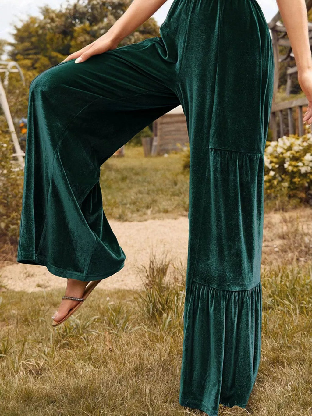 Velvet High Waist Wide Leg Pants (13)