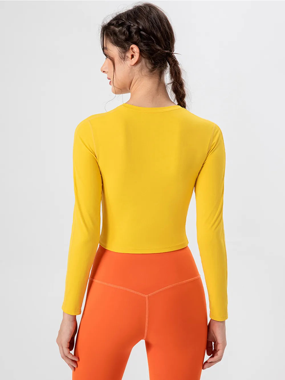 Round Neck Long Sleeve Active T-shirt (2)