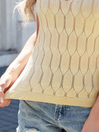 Eyelet Scoop Neck Knit Tank (3)