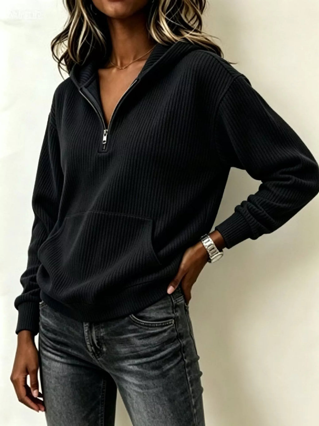 Kangaroo Pocket Half-zip Hoodie (15)