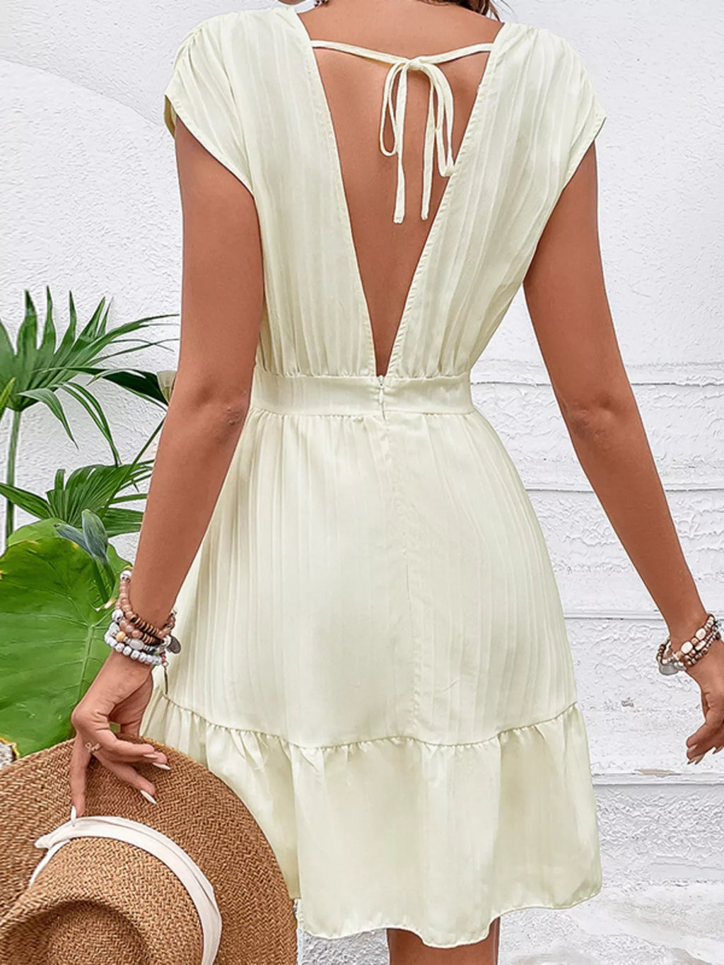 Tiered Cap Sleeve Mini Dress (6)