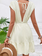 Tiered Cap Sleeve Mini Dress (6)