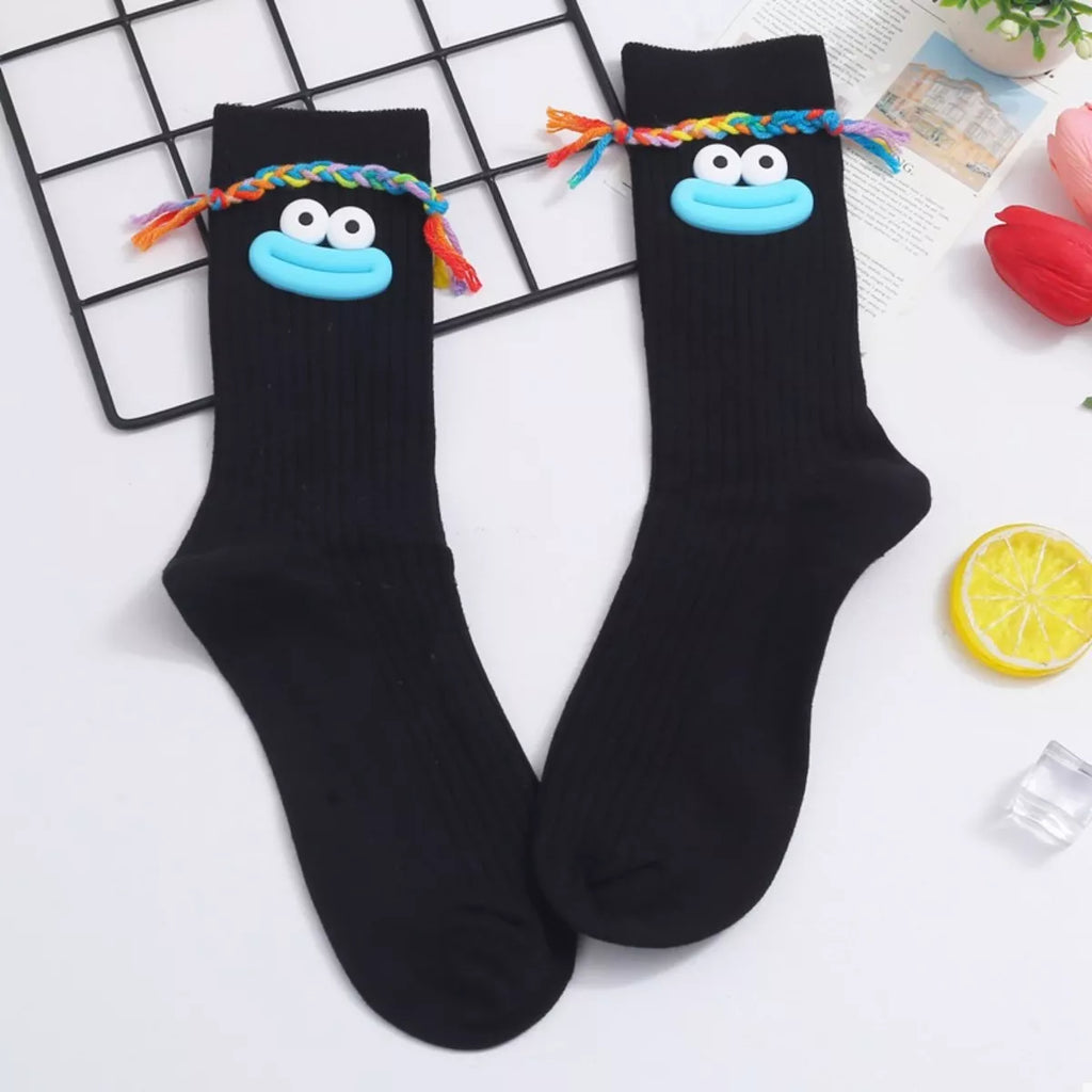 Cartoon Ribbed Knit Crew Socks (3)