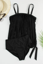 Square Neck Spaghetti Strap Tankini Set (10)