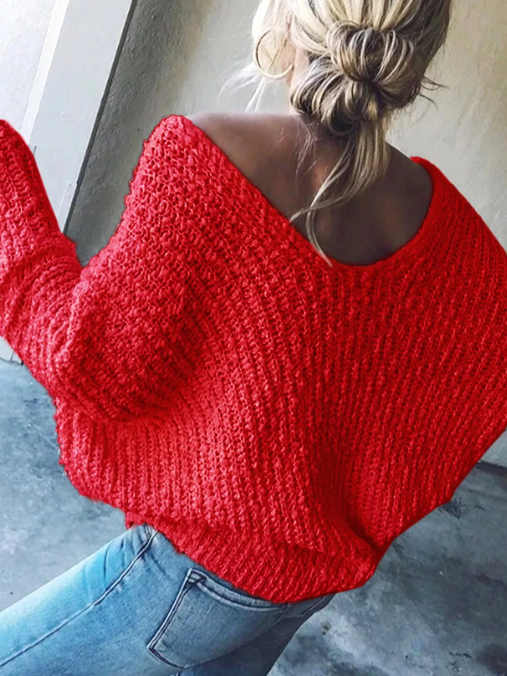 Loose Fit Long Sleeve Sweater (26)