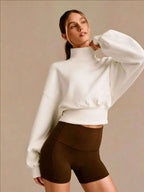 Turtleneck Dropped Shoulder Sweatshirt (4)