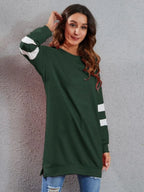 Full Size Striped Round Neck Long Sleeve T-shirt