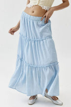 Frill Elastic Waist Skirt (8)