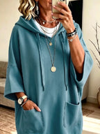 Full Size Drawstring Oversized Front Pockets Hoodie Plus (14)