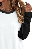 Round Neck Raglan Sleeve T-shirt Pocket (9)
