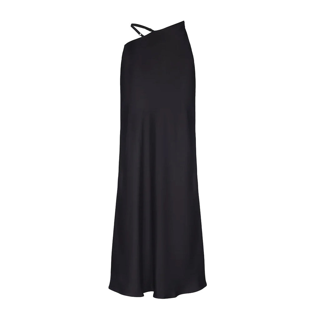 Solid Color Hollow-out Bodycon Maxi Skirt photo 2