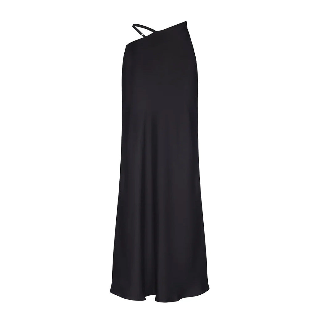 Solid Color Hollow-out Bodycon Maxi Skirt photo 2