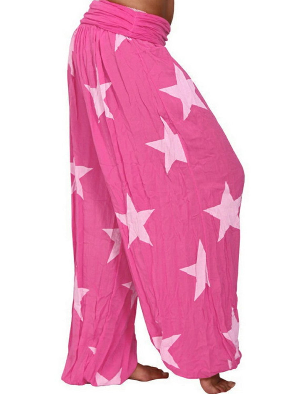 Full Size Ruched High Waist Printed Pants (2)