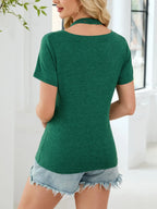 Lace Detail Short Sleeve T-shirt (10)