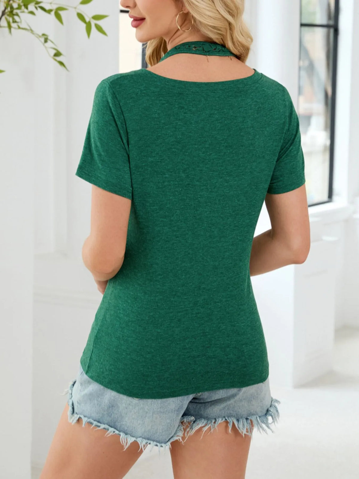 Lace Detail Short Sleeve T-shirt (10)