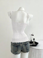 Lace-trimmed Tie Shoulder Cami (12)