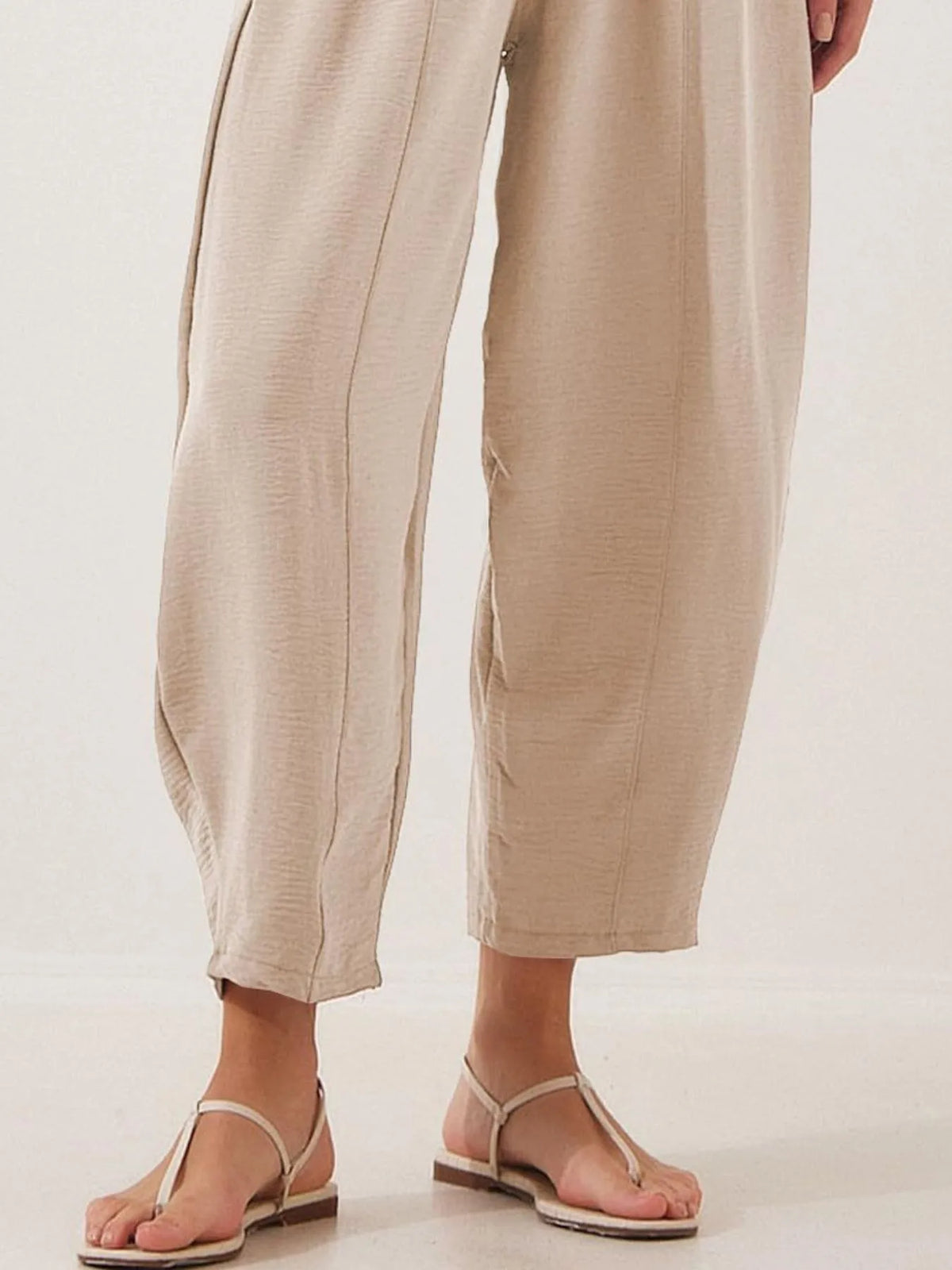 Full Size Drawstring Wide Leg Cropped Pants Plus (9)