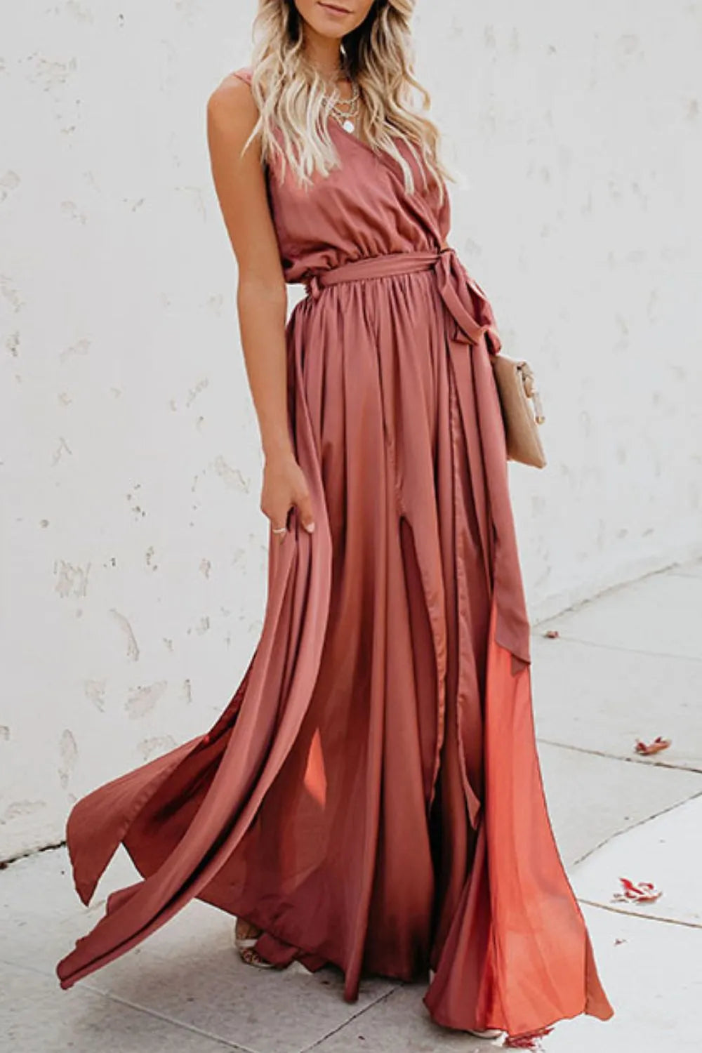 Surplice Tie Waist Maxi Dress (11)