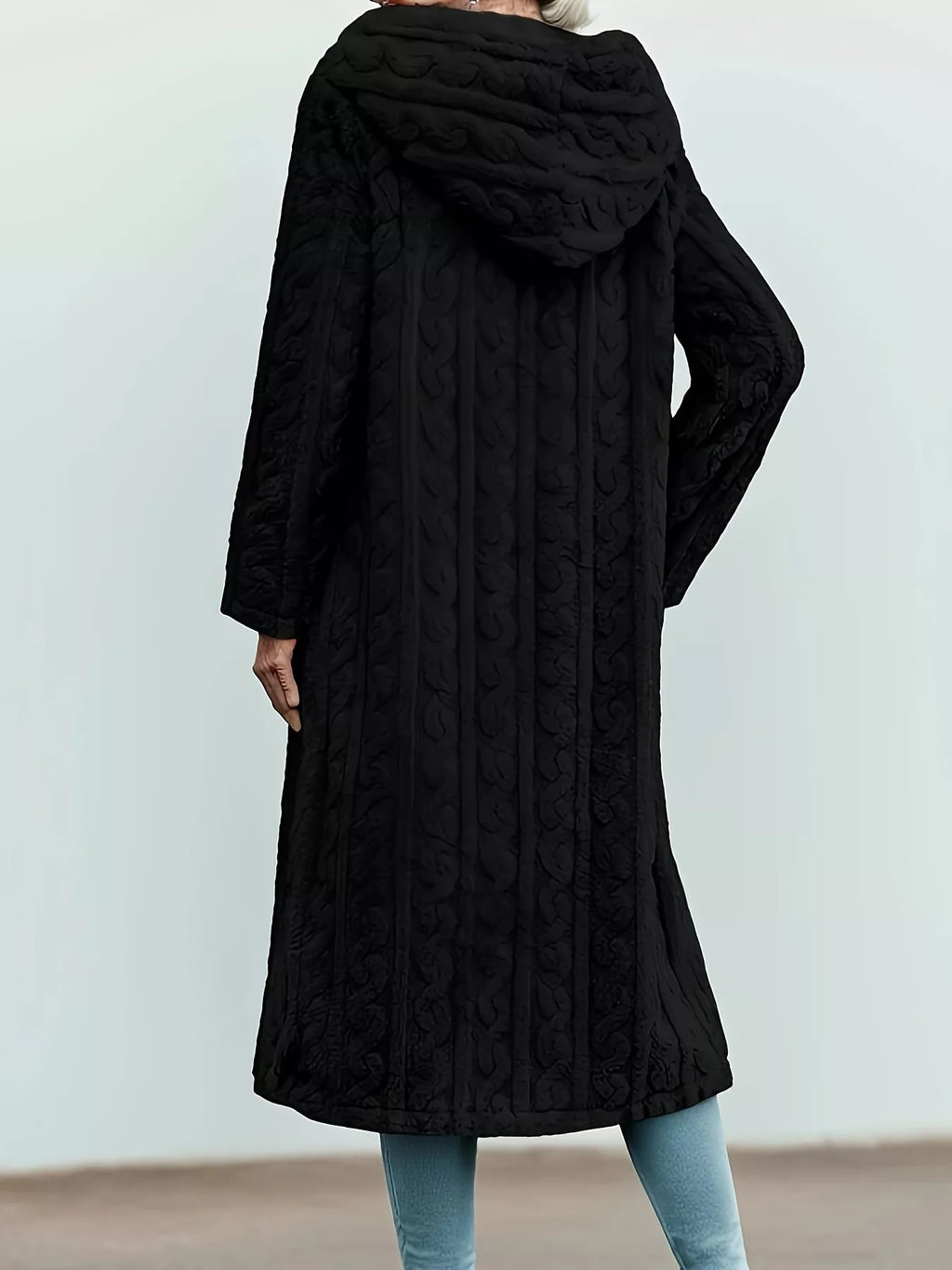 Cozy Hooded Button Up Longline Outerwear (7)