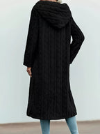 Cozy Hooded Button Up Longline Outerwear (7)