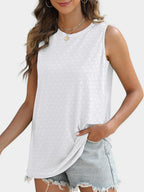 Eyelet Round Neck Tank (23)
