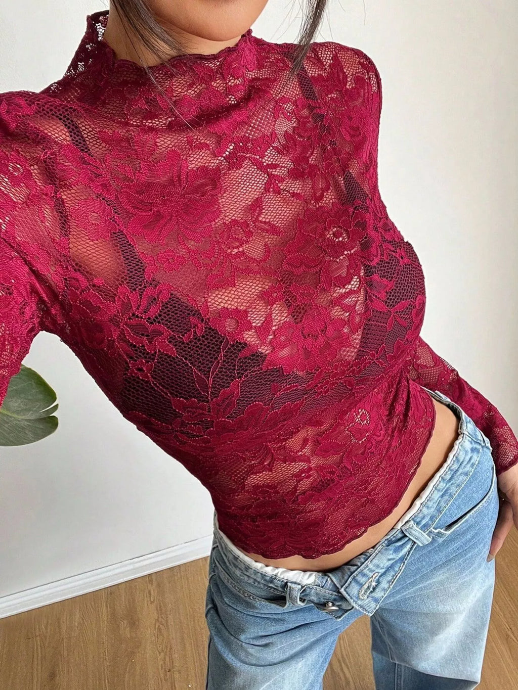 Elegant Floral Lace Long Sleeve Top (9)