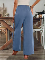 Bohemian Wide Leg Embroidered Side Stripe Pants (5)