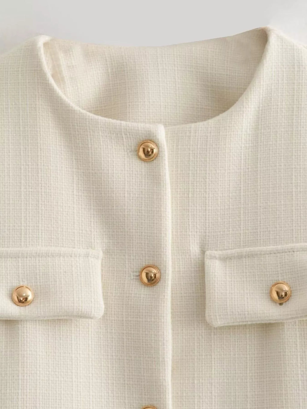 Tweed Button Up Cropped Outerwear (16)