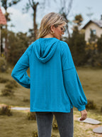 Cable-knit Dropped Shoulder Hoodie (12)