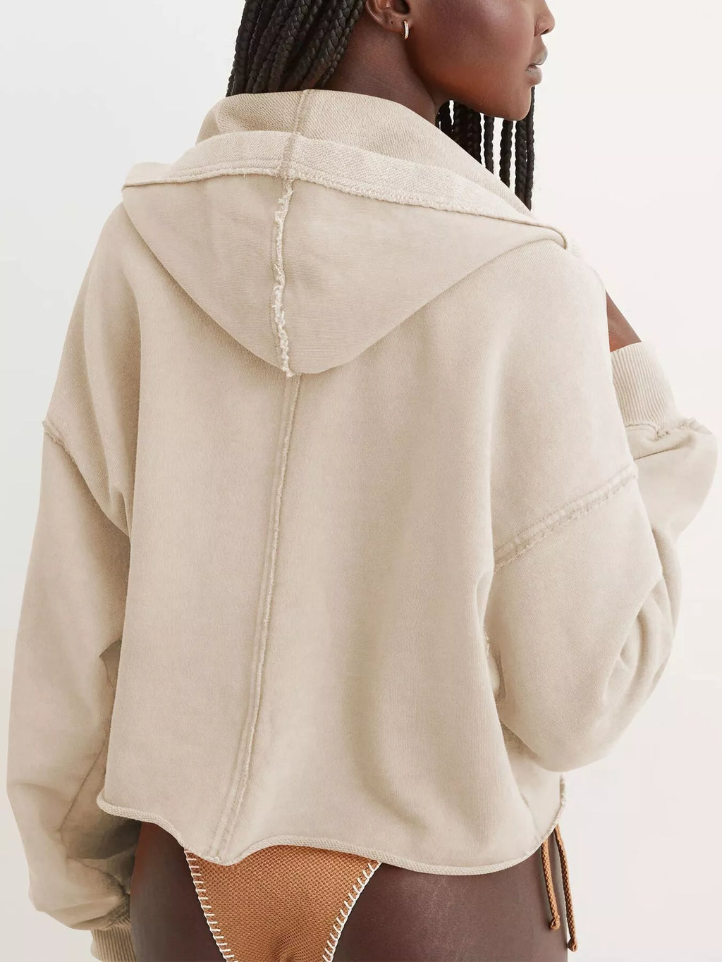 Exposed Seam Dropped Shoulder Hoodie (14)