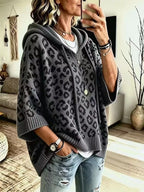 Drawstring Leopard Hooded Sweater (7)