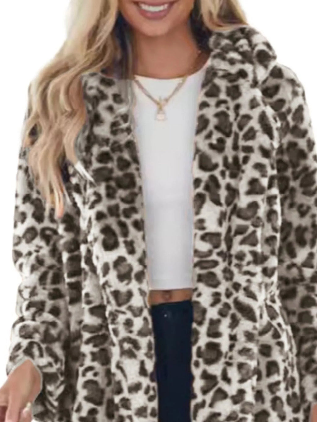 Full Size Leopard Open Front Outerwear Plus (11)