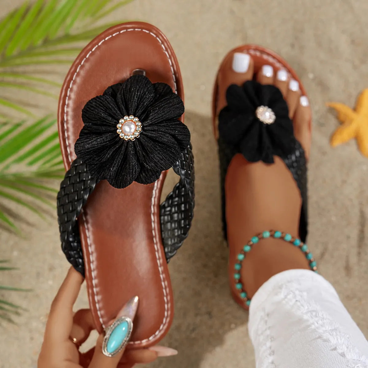 Toe Post Flats Sandals (3)