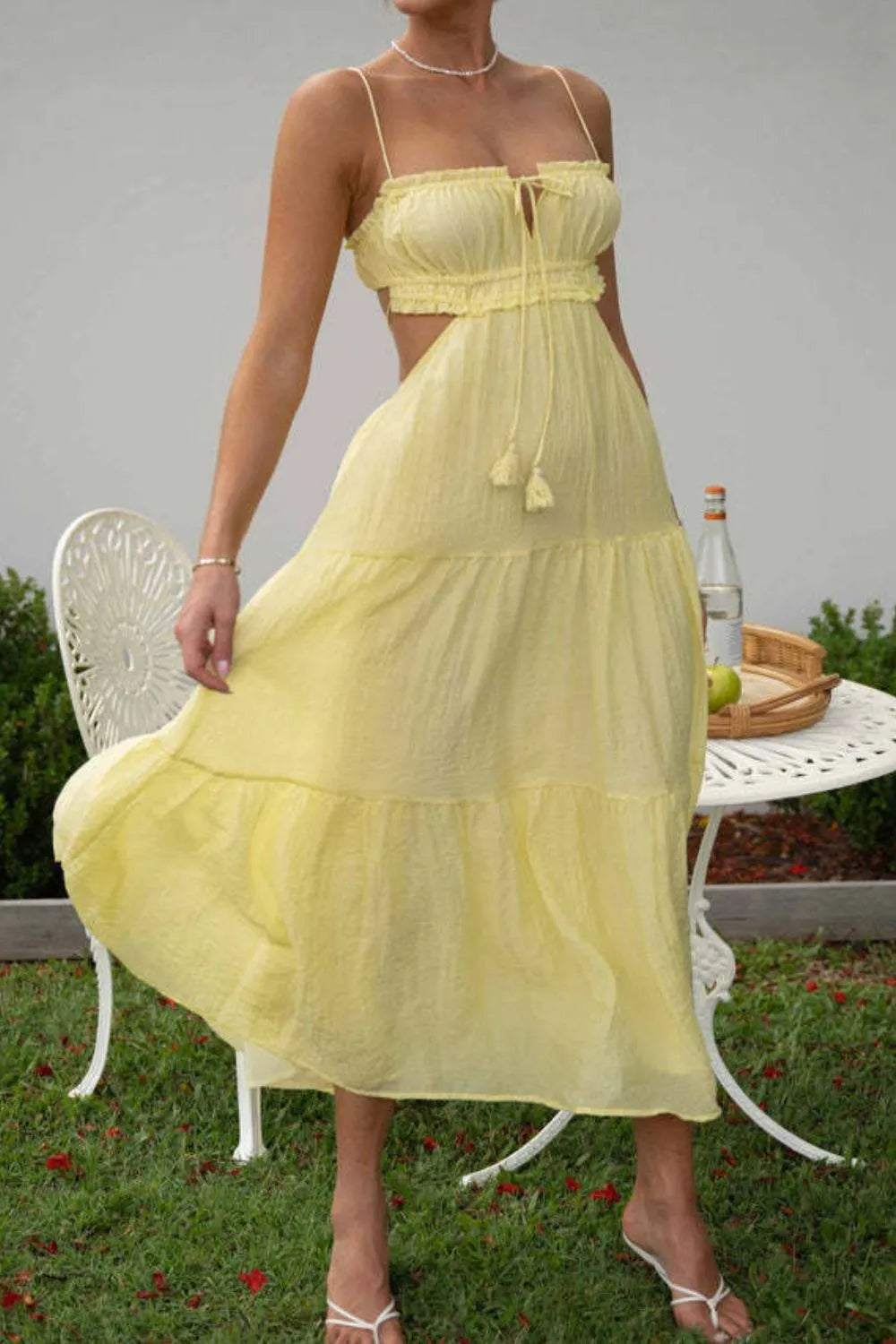 Cutout Square Neck Midi Cami Dress (17)