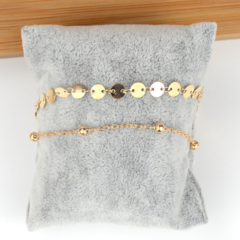 Copper Sequin Anklet photo 3