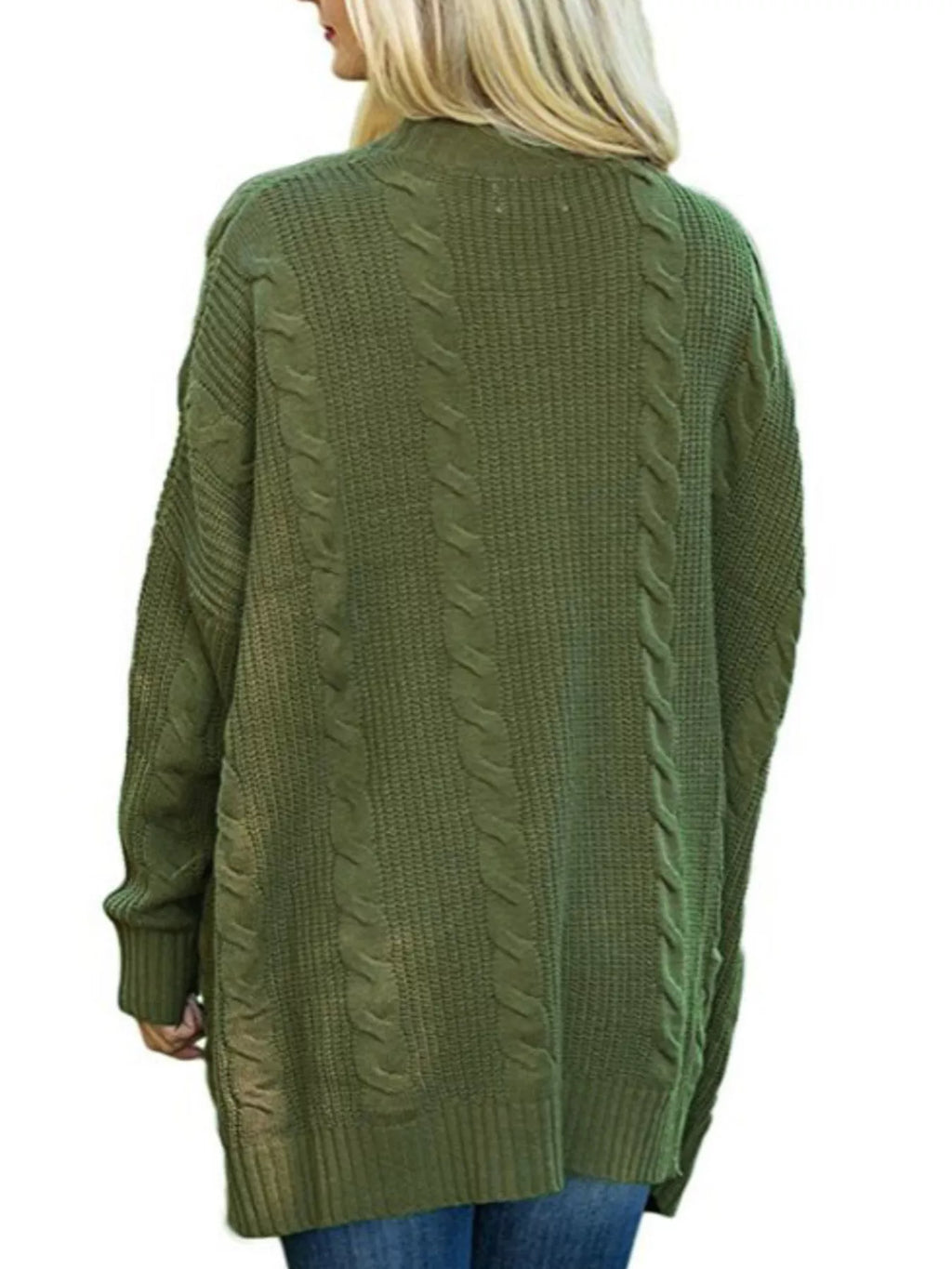 Chunky Knit Open Front Cardigan (7)
