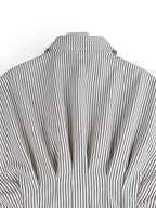 Striped Cinched Waist Shirt (3)