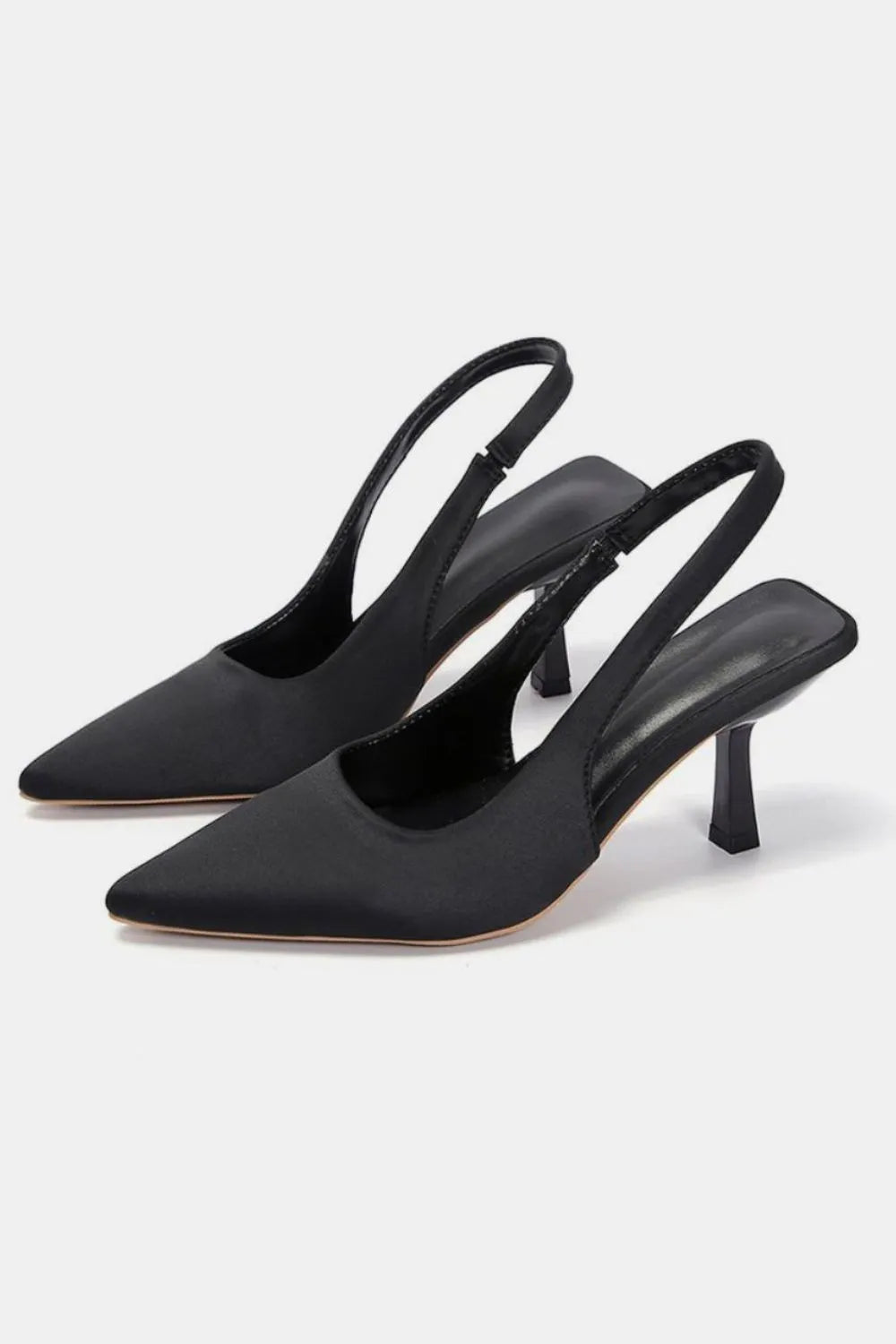Pu Leather Point Toe Pumps