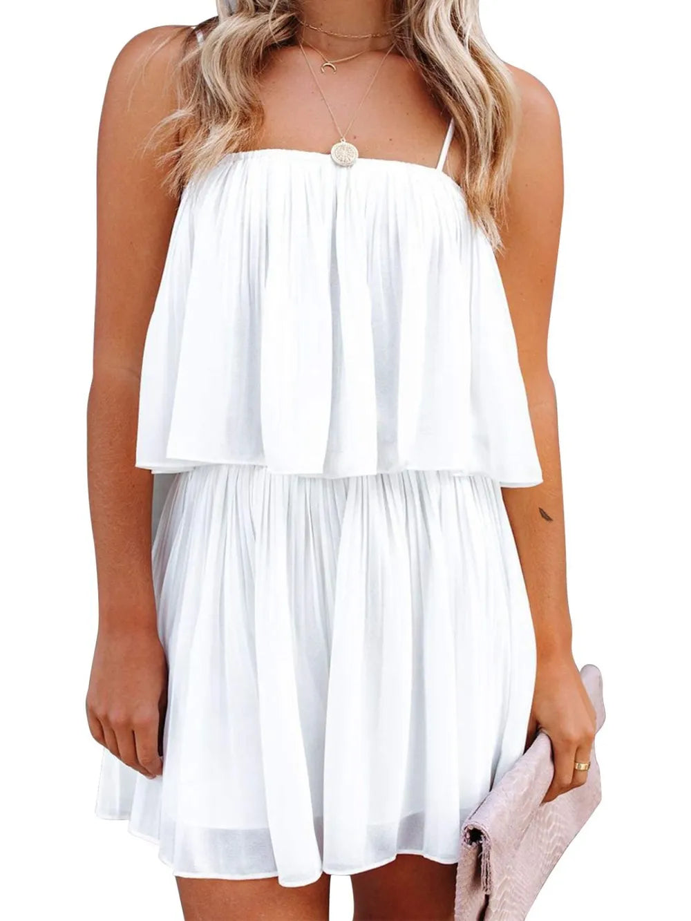 Ruched Spaghetti Strap Romper (8)