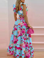 Crop Top Tiered Maxi Skirt Set (12)