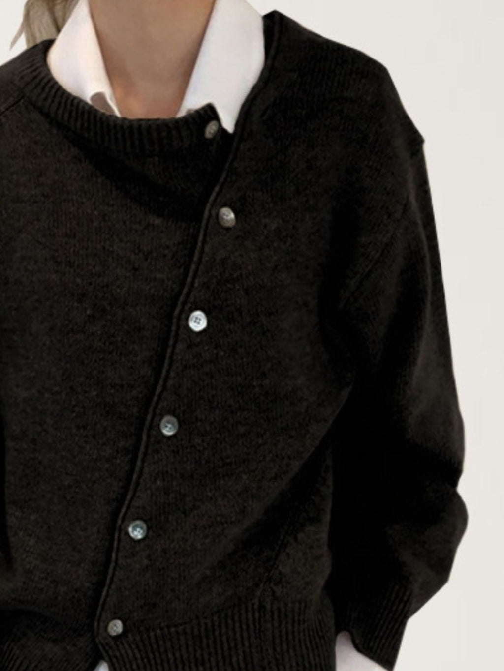 Dropped Shoulder Buttoned Cardigan (5)