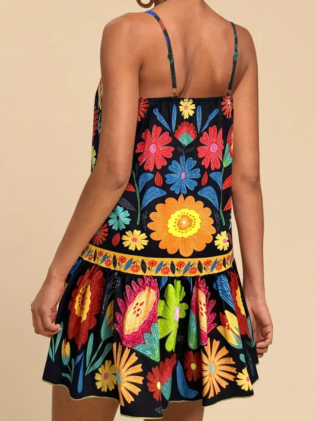 Floral Print Sleeveless Mini Dress (10)