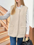 Sherpa Sleeveless Vest Coat