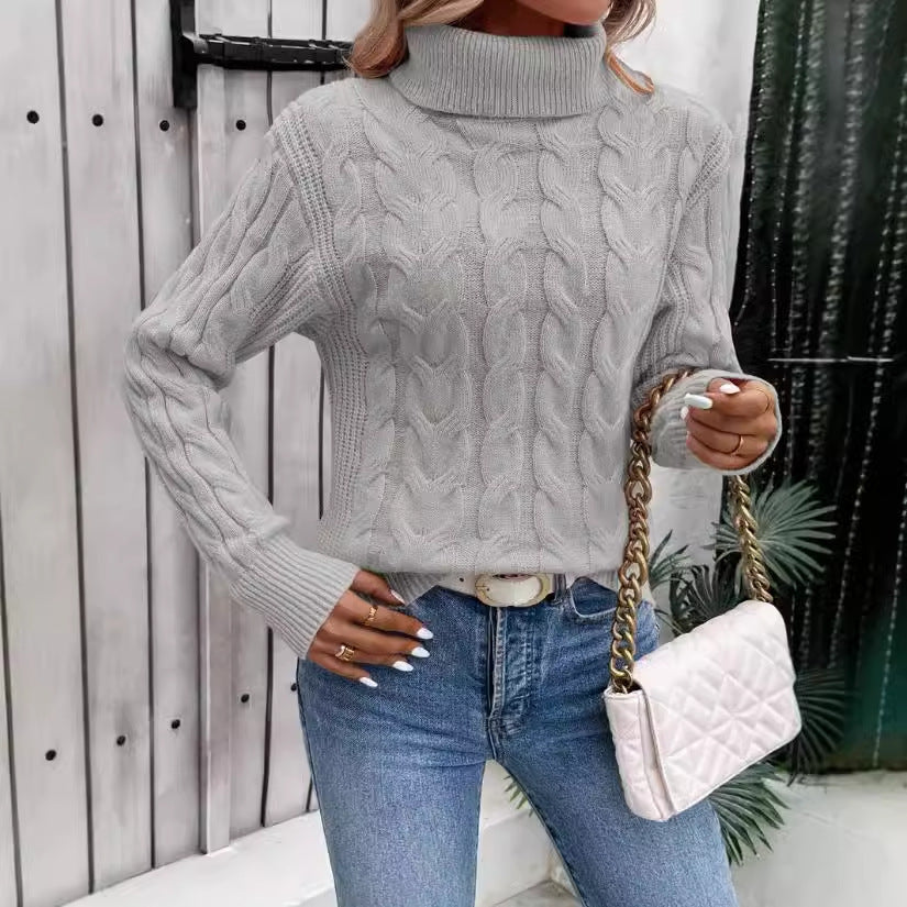 Cable-knit Turtleneck Sweater variant CJMY215397801AZ|CJMY215397802BY|CJMY215397803CX|CJMY215397804DW