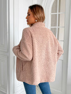 Zip Up Long Sleeve Fuzzy Jacket (4)