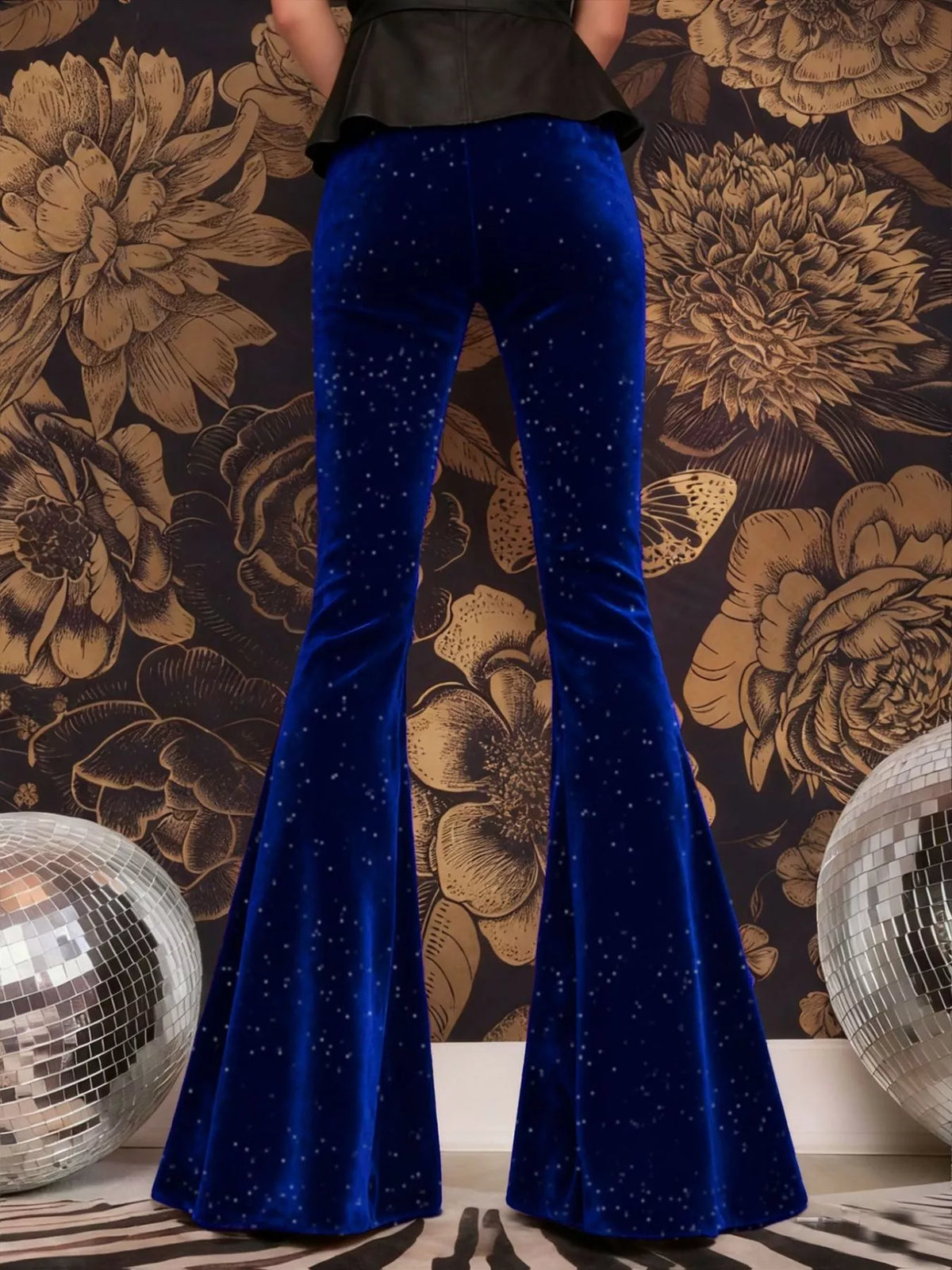 Velvet High Waist Flared Pants (17)
