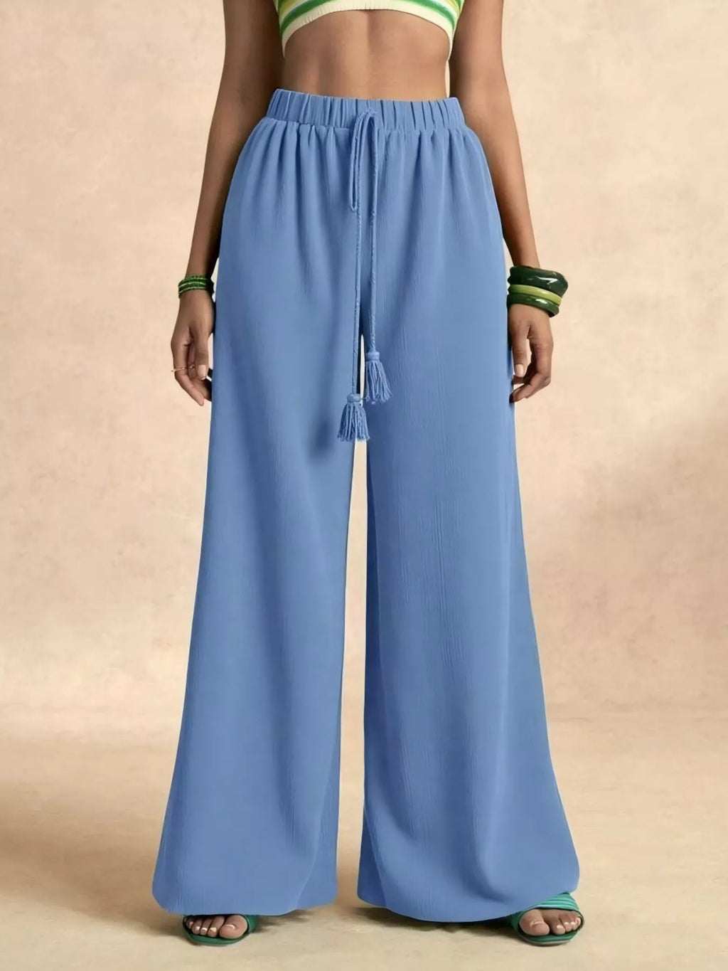 High-waisted Wide-leg Pants (3)