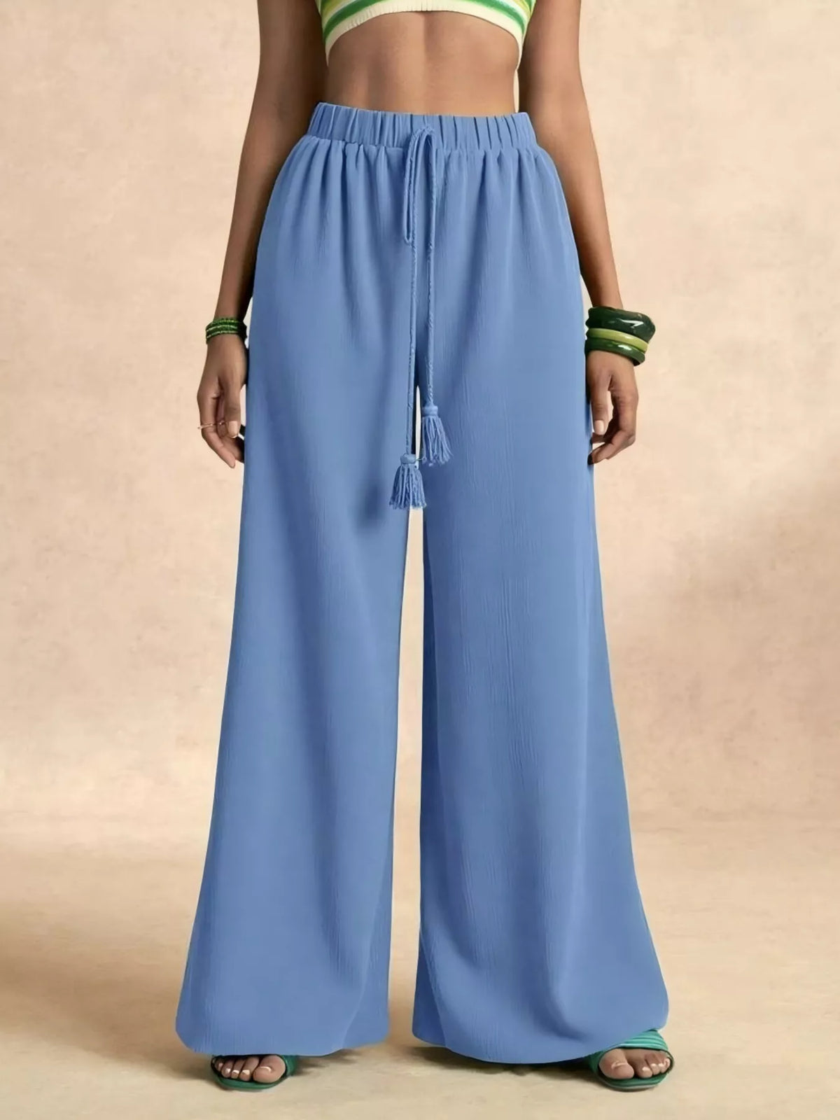 High-waisted Wide-leg Pants (3)